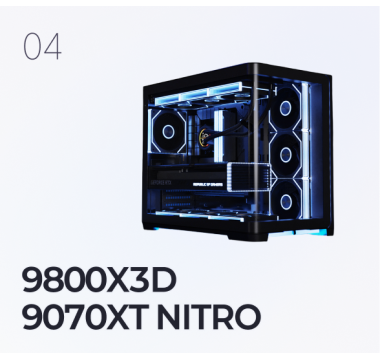 [9800X3D + 9070XT NITRO] 까망이 게이밍 조립 컴퓨터 (블랙)
