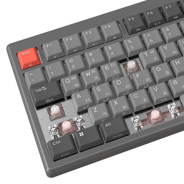 [ABKO] 유선,블루투스 키보드, LKN99BT [염료승화] [다크그레이] 50G