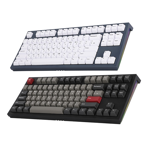 [ABKO] 유선 기계식 미니키보드, K660M TKL 이색사출 PBT, 넌클릭 갈축 [딥로얄/USB]
