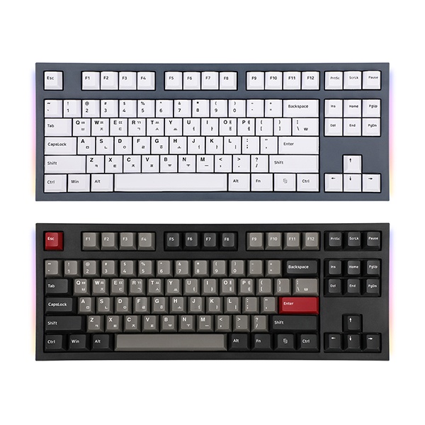 [ABKO] 유선 기계식 미니키보드, K660M TKL 이색사출 PBT, 넌클릭 갈축 [딥로얄/USB]