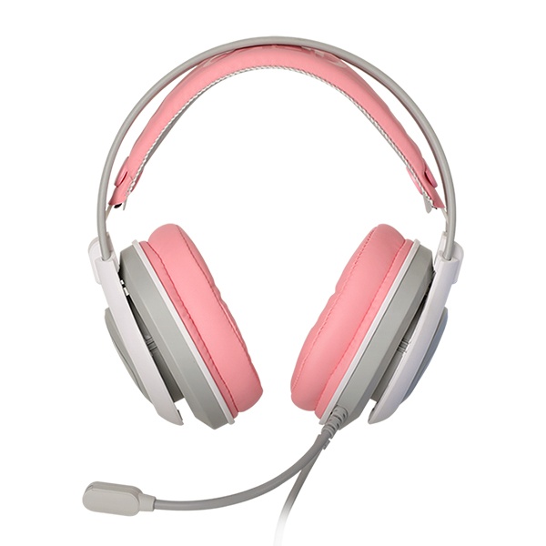 [ABKO] [헤드셋] 진동 헤드셋 N980 [가상7.1/RGB] [앱코정품] [화이트 핑크]